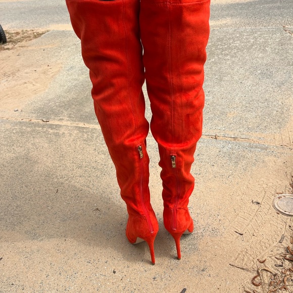 Chic Orange Over-the-Knee Boots - Picture 4 of 5